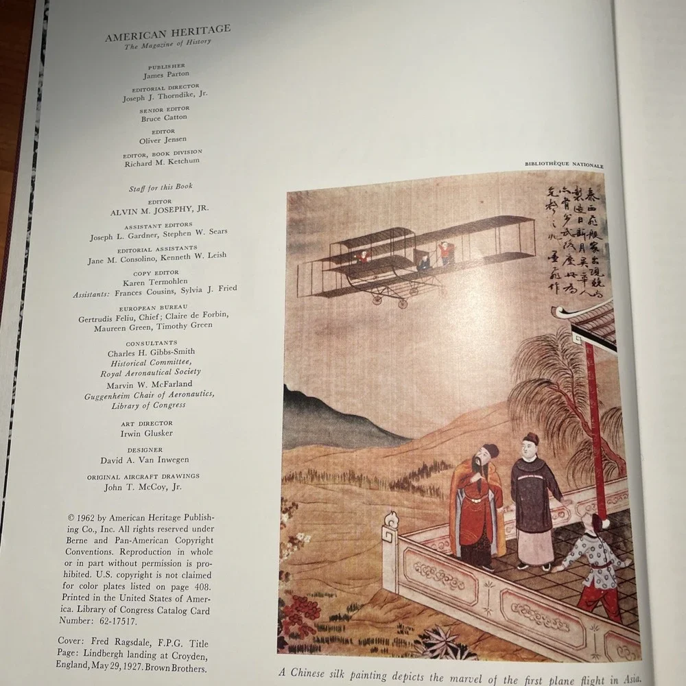 The American Heritage History of Flight, Hardcover, 1962, 1st. ed., Slipcase